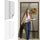 Zanzariera per porta 140x250 cm due veli in poliestere Nero