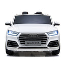 Macchina Elettrica per Bambini 2 Posti 12V Mp4 con Licenza Audi Q5 Quattro Bianca