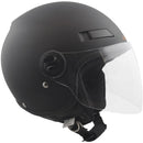 Casco Demi-Jet per Scooter Visiera Lunga SKA-P 1 LH Metropoli Nero Gommato 