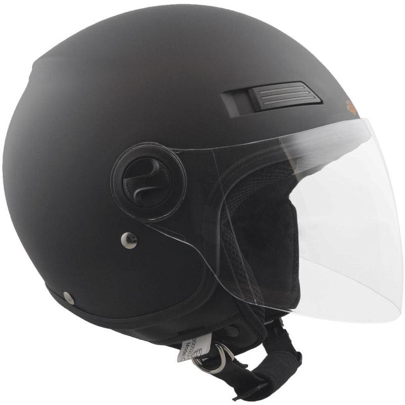 Casco Demi-Jet per Scooter Visiera Lunga SKA-P 1 LH Metropoli Nero Gommato 