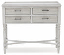 Consolle 4 Cassetti 90x38x78 cm in Legno Soriani Grigio Anticato