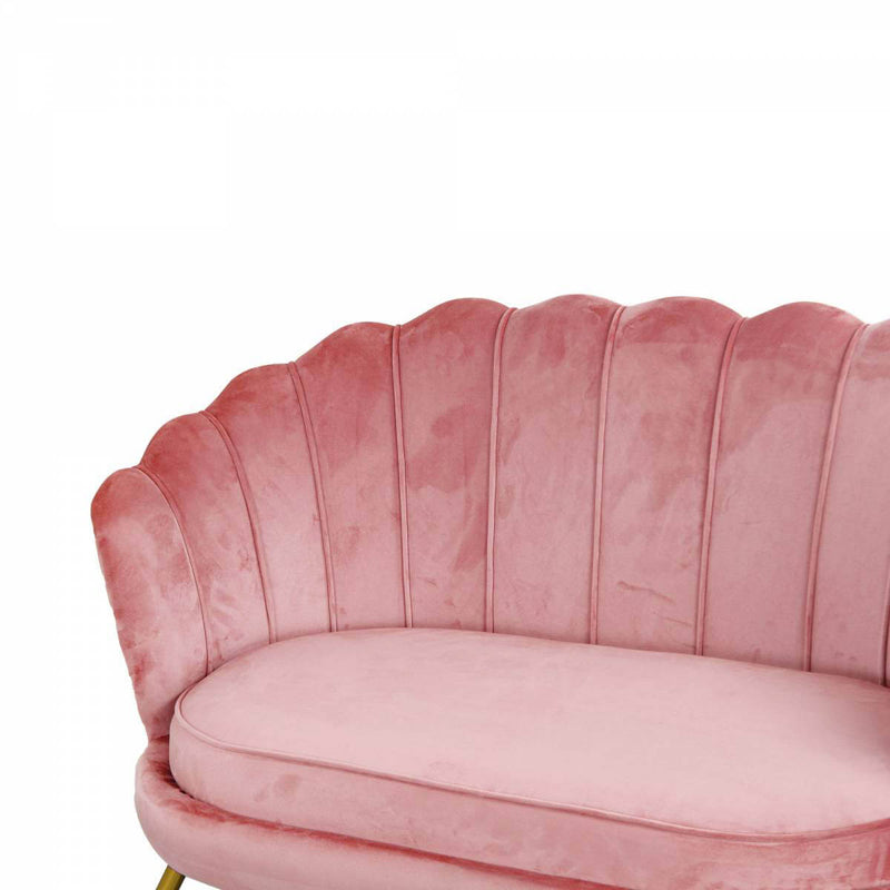 Divano 2 Posti 128x85 cm in Velluto Magenta