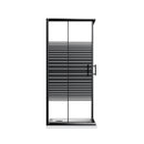 Box Doccia Angolare 2 Ante Scorrevoli 70x90 cm in Cristallo 6 mm H190 cm Profilo Nero