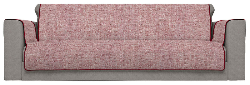 Copridivano con Copri Braccioli in Poliestere Bordeaux Varie Misure