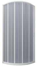 Box Doccia Semicircolare 1 Anta a Soffietto in PVC Apertura Laterale H185 cm Dorini Bianco Varie Misure
