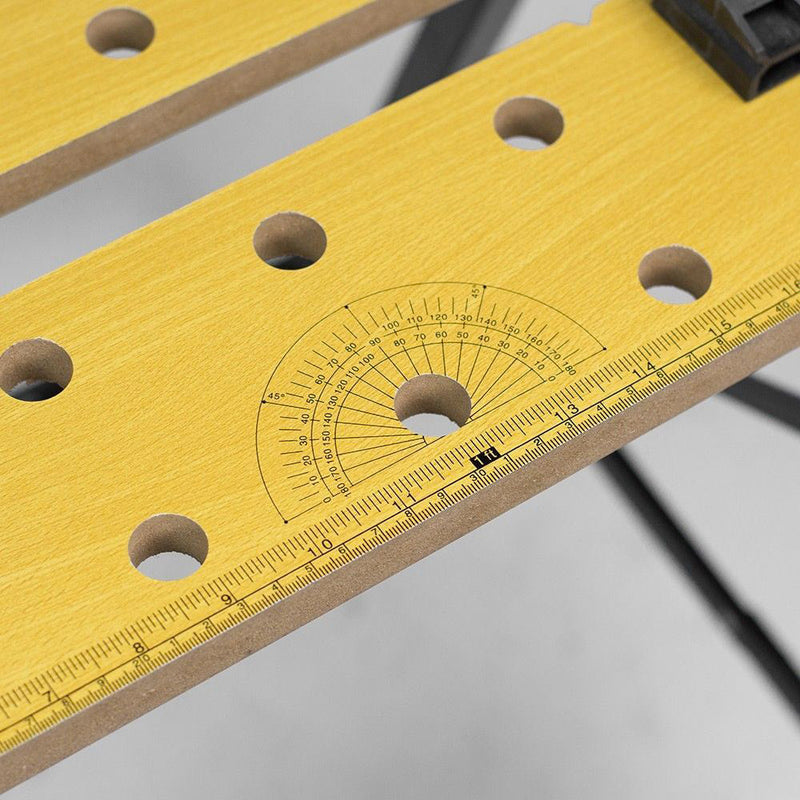 Banco da Lavoro Richiudibile 64x52x79 cm in Acciaio Nero