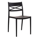 Set 6 Sedie 81x46x52 cm in Polipropilene Nero