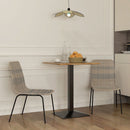 Set 2 Sedie da Pranzo Stile Boho Chic con Schienale Basso 48x55x85 cm Rivestimento in Rattan PE Giallo
