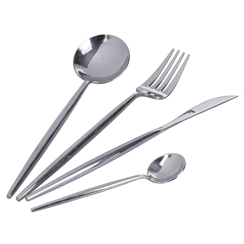 Servizio Set di Posate 24 Pezzi in Acciaio Inox VdE Tivoli 1996 Preciosa Silver
