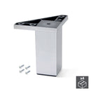 Kit 4 Piedini per Mobile H10 cm un Plastica Emuca Grigio Metallizzato