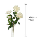 Set 3 Rami Artificiali di Gardenia Altezza 70 cm Bianco