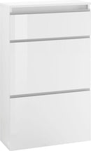 Scarpiera 2 Ante e 1 Antina a Ribalta 110x40x47,7 cm Magic Bianco Lucido