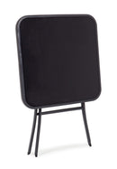 Tavolino da Giardino Pieghevole 60x60x70 cm in Acciaio Nero