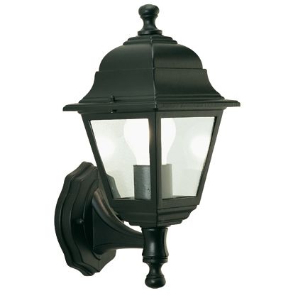 Lampada Applique Piccola in Alto Colore Nero da Esterno Linea Mini Quadrata Sovil