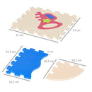 Tappeto Puzzle 25 Pezzi 120x90,5x1 cm in EVA Multicolore