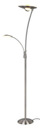 Piantana da Interno a LED in Metallo Nichel Satinato 