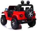 Macchina Elettrica per Bambini 12V Mp4 2 Posti con Licenza Jeep Wrangler Rubicon Rossa
