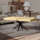 Tavolino Basso da Soggiorno Stile Industriale 110x60x45 cm Nero e color Legno 