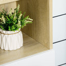 Mobile Bagno 4 ante 2 Ripiani 53x33,5x195,7 cm in Truciolato Bianco