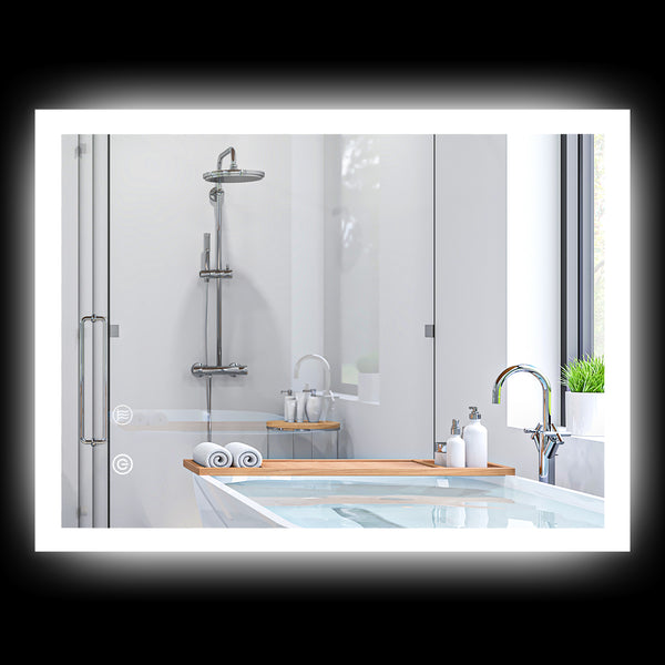 Specchio Bagno con Luci LED  3 Tonalità 70x50 cm Controllo Touch e Design Antiappannamento sconto