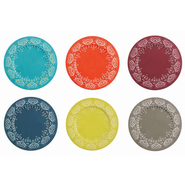 Set 6 Sottopiatti in latta Ø33cm Villa d'Este Myconos acquista