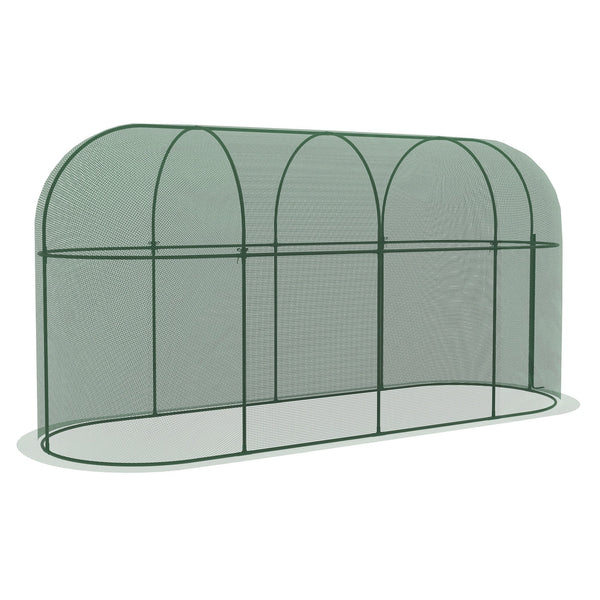 Serra per Piante a Rete con Porta a Cerniera e Picchetti a Terra 3x1x1,5m Verde acquista