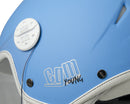 Casco Demi-Jet per Bambini Visiera Sagomata CGM Havana Smile 205S Azzurro Opaco
