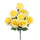 Set 3 Bouquet Artificiale con 9 Rose Altezza 43,5 cm Giallo