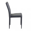 Sedia Blossom 41x50x91 h cm in Similpelle Grigio scuro