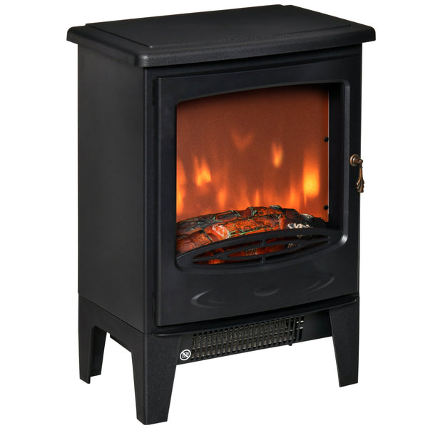 prezzo Camino Elettrico da Pavimento 39x26x54,8 cm Effetto Fiamma 1800W Nero