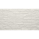 Set 12 Pannelli Decorativi Area 8,6 mq 120x60x2,5 cm Rivestimento Murale Effetto Mattoni in Pietra 3D in PU Quarzite Bianco