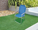 Sedia Mare Spiaggina Pieghevole in Alluminio Soriani Elba Blu Melange