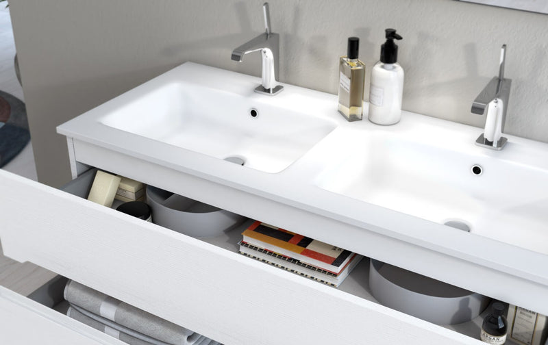 Mobile Bagno Sospeso 121cm TFT Swing Rovere Scuro