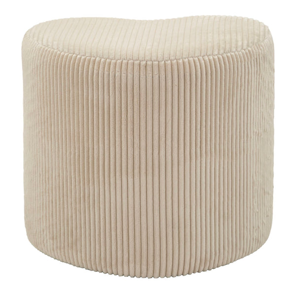 Puff Heart Dublino 49x45x42 cm in MDF e Spugna e Poliestere Bianco sconto