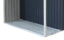 Casetta Box da Giardino Porta Utensili con Porticato 293x129 cm in Metallo Grigio