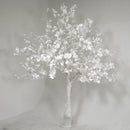 Albero di Natale Luminoso con 1112 Led Bianco Caldo 150xH250cm Acero Bianco