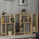 Libreria Moderna 168x96x25 cm Scaffale 8 Ripiani in MDF Quercia     