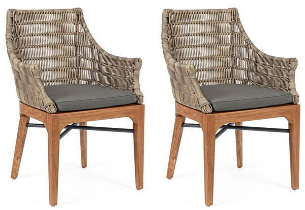 Set 2 Sedie 60x58,5x85h cm con Cuscini Keilani online