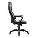 Sedia da Gaming Altezza Regolabile in Similpelle Bianco e Nero 