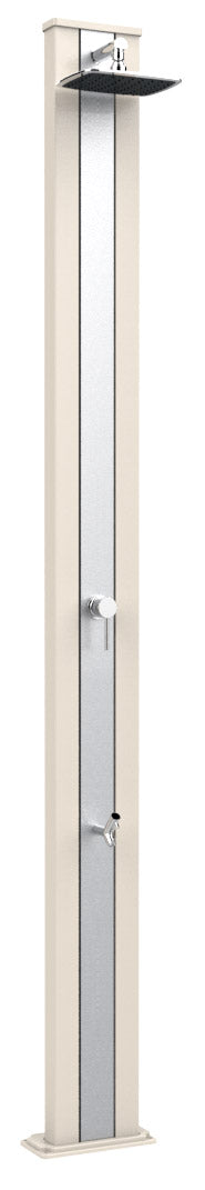 prezzo Doccia da Esterno Giardino Miscelatore e Lavapiedi Arkema Spring S Fascia Inox Bianco Crema