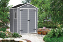 Casetta da Giardino Porta Attrezzi 185x152x226 cmin Resina Effetto Legno Keter Manor 6x5 Grigia