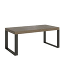 Tavolo Allungabile 120-224x90x77 cm Tecno Premium Tortora Telaio Antracite 