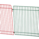 Recinto Recinzione per Animali Domestici 8pz 69x69x23 cm in Metallo Multicolor