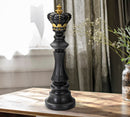 Re da Scacchi 13x40,5x13 cm in Poliresina Nero/Oro