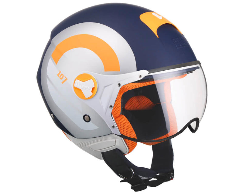 Casco Demi-Jet per Scooter Visiera Sagomata CGM Taormina 107R Blu Opaco Varie Misure