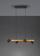 Lampada a Sospensione da Interno Attacco GU10 in Metallo Nero Opaco