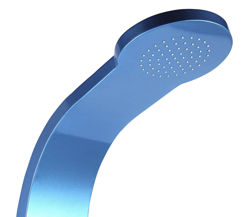 Doccia da Esterno Giardino Miscelatore e Lavapiedi Blu