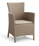 Poltrona da Giardino 62x60x89 cm in Resina Keter Iowa Dining Chari Cappuccino