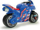 Moto Cavalcabile per Bambini 4-7 anni a Spinta Marvel Spidey 99x39x61 cm fino a 50 kg con Maniglia di Trasporto Blu 