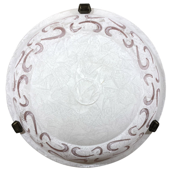 online Plafoniera 2xE27 Ganci Bronzo Vetro Screpolato Bianco Sfumato Ambra E-Energy Asia